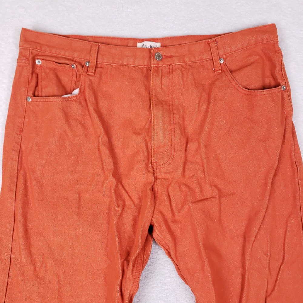 Members Property Mens‎ Orange Straight Leg Denim Jeans W44 L32 Cotton Blend - Picture 2 of 10